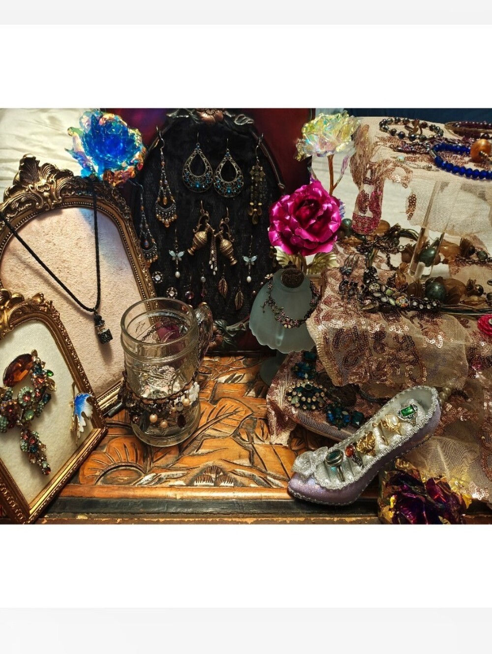 Whimsical Fairycore Jewery LOT & Fairy Lamp Bundle/60+ Pieces